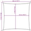 vidaXL Sunshade Sail 160 g/m&sup2; White 3x3 m HDPE