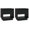 vidaXL Bedside Cabinets 2 pcs Black 45x34x44 cm Engineered Wood