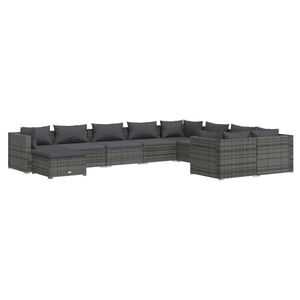 vidaXL Garden Lounge Set | Grey | PE rattan | Large | Modular