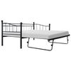 vidaXL Bed Frame without Mattress Black Steel 180x200/90x200 cm