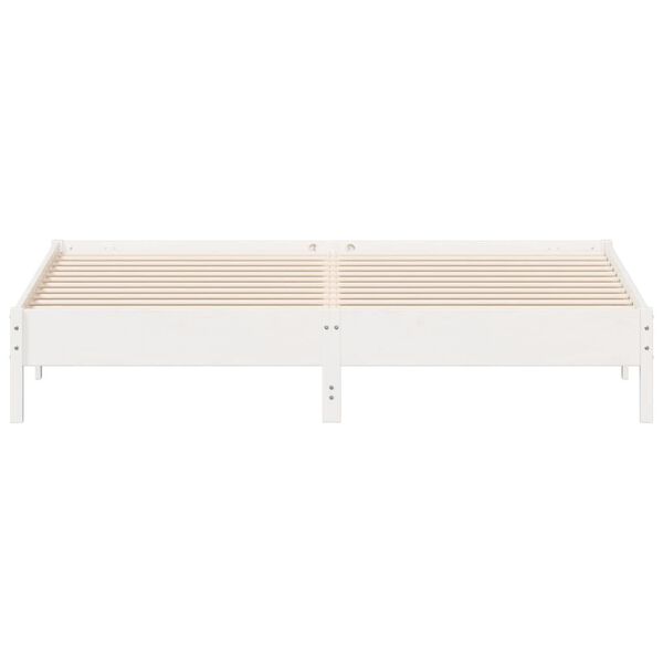vidaXL Bed Frame without Mattress White 180x200 cm Super King Solid Wood Pine