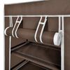 Fabric Shoe Cabinet with Cover 58 x 28 x 106 cm Brown