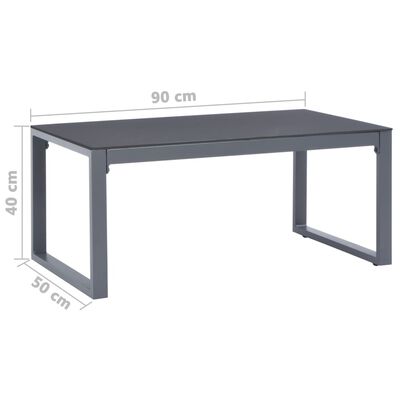 vidaXL Coffee Table 90x50x40 cm Aluminium