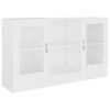 vidaXL Vitrine Cabinet White 120x30.5x70 cm Engineered Wood