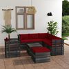 vidaXL 8 Piece Garden Pallet Lounge Set with Cushions Solid Pinewood