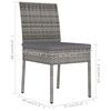 vidaXL 5 Piece Garden Dining Set Poly Rattan Grey