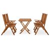 vidaXL 5 Piece Garden Dining Set Solid Acacia Wood