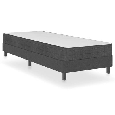vidaXL Box Spring Bed Frame Grey Fabric 80x200 cm