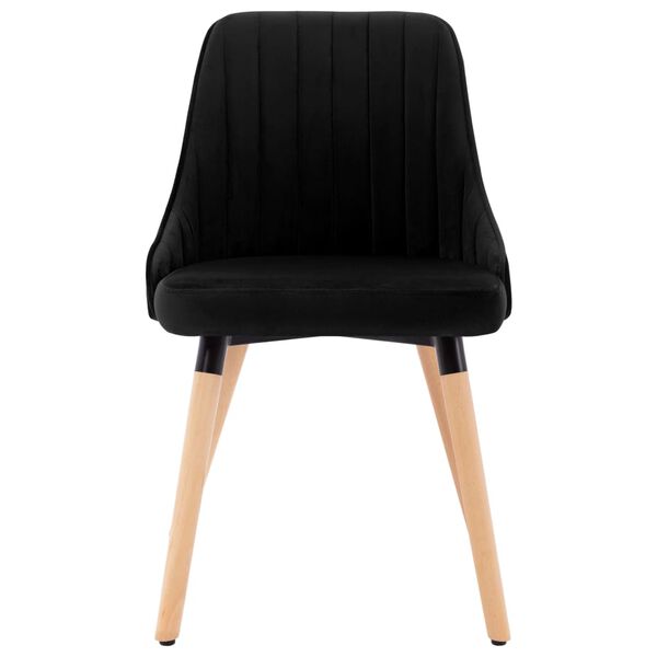 vidaXL Dining Chairs 2 pcs Black Velvet