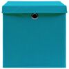 vidaXL Storage Boxes with Lids 10 pcs Baby Blue 32x32x32 cm Fabric