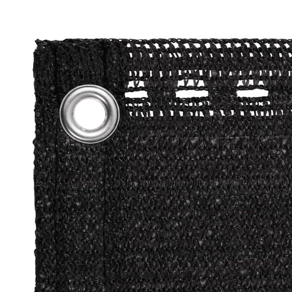 vidaXL Balcony Screen Black 120x600 cm HDPE