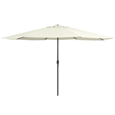 vidaXL Outdoor Parasol with Metal Pole 390 cm Sand White