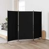 vidaXL 3-Panel Room Divider Black 260x180 cm