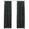 vidaXL Blackout Curtains 2 pcs with Hooks Velvet Anthracite 140x225 cm