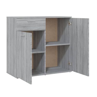 vidaXL Sideboard Grey Sonoma 80x36x75 cm Engineered Wood
