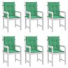vidaXL Garden Lowback Chair Cushions 6 pcs Green 100x50x3 cm Oxford Fabric