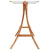 vidaXL Swing Bench with Canopy Solid Wood Spruce with Teak Finish