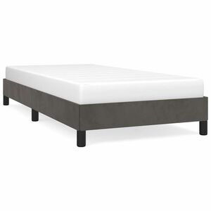 vidaXL Bed Frame without Mattress Dark Grey 90x200 cm Velvet