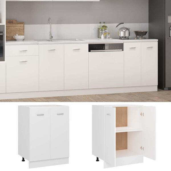 vidaXL Bottom Cabinet Lyon White 60x46x81.5 cm Engineered Wood