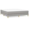 vidaXL Box Spring Bed Frame Light Grey 160x200 cm Fabric