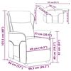 vidaXL Recliner Chair Cream 66.5 x 94 x 101.5 cm Polyester