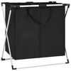 vidaXL 2-Section Laundry Sorter Black