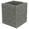 vidaXL Gabion Raised Bed Galvanised Steel 90x90x100 cm