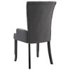 vidaXL Dining Chair with Armrests Dark Grey Fabric