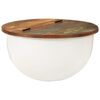 vidaXL Coffee Table White 50x27 cm Solid Wood Reclaimed