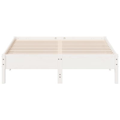 vidaXL Bed Frame White 140x200 cm Solid Wood Pine