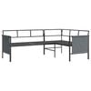 vidaXL Garden Corner Sofa Anthracite Steel and Textilene