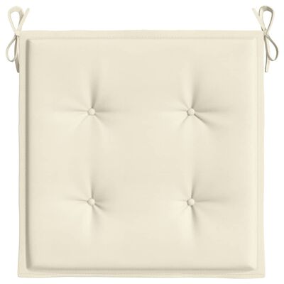 vidaXL Garden Chair Cushions 2 pcs Cream 40x40x3 cm Oxford Fabric