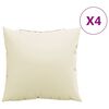 vidaXL Throw Pillows 4 pcs Cream 60x60 cm Fabric