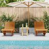 vidaXL Lounger 2-person 2 pcs Brown 154 x 60 x 74 cm Solid Acacia Wood