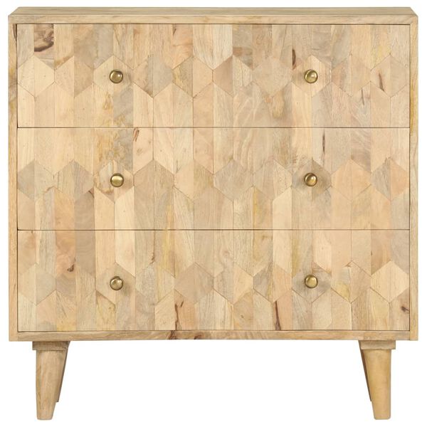 vidaXL Drawer Cabinet 75x35x75 cm Solid Mango Wood