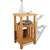 vidaXL End Table with Magazine Shelf 27x35x55 cm Solid Oak Wood