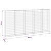 vidaXL Gabion Wall with Covers Galvanised Steel 300x30x150 cm