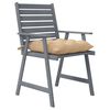 vidaXL Outdoor Dining Chairs with Cushions 4 pcs Solid Wood Acacia