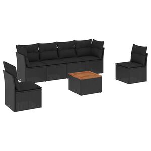 vidaXL Garden Sofa Set | Black