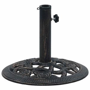 vidaXL Umbrella Base Black and Bronze 9 kg 40 cm Cast Iron