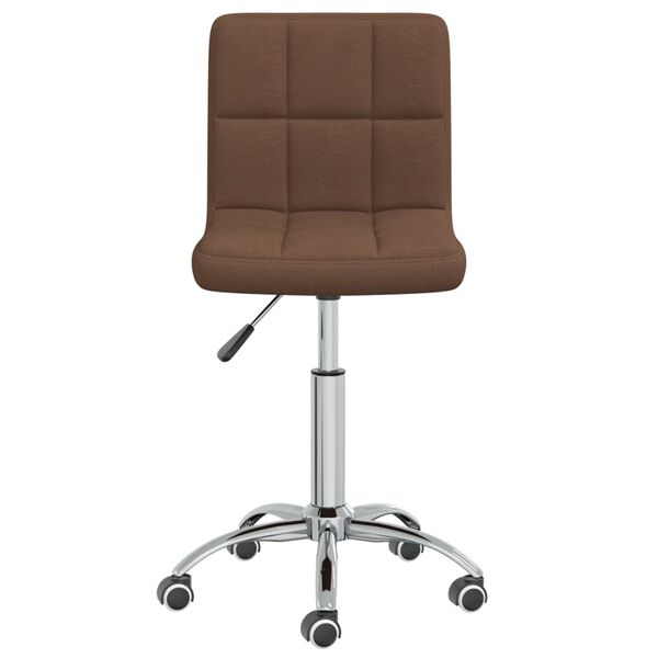 vidaXL Swivel Office Chair Brown Fabric