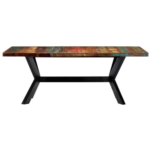 vidaXL Dining Table 200x100x75 cm Solid Reclaimed Wood