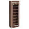 Fabric Shoe Cabinet with Cover 162 x 57 x 29 cm Brown