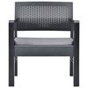 vidaXL 3 Piece Garden Lounge Set Plastic Anthracite