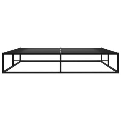 vidaXL Bed Frame without Mattress Black Metal 180x200 cm Super King