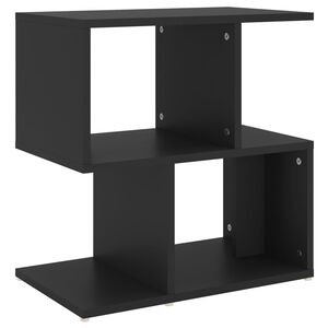 vidaXL Bedside Cabinet Black 50x30x51,5 cm Engineered Wood