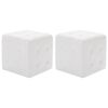 vidaXL Pouffe | White | Faux Leather, Wood, Polyester | 30x30x30 cm | Modern