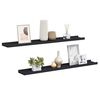 vidaXL Frame Ledge Shelf | Set of 2 | Black | MDF | 80 cm | Wall mounting