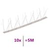 vidaXL 5-row Stainless Steel Bird & Pigeon Spikes Set of 10 5 m