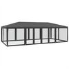 vidaXL Party Tent with 12 Mesh Sidewalls Anthracite 8x4 m HDPE